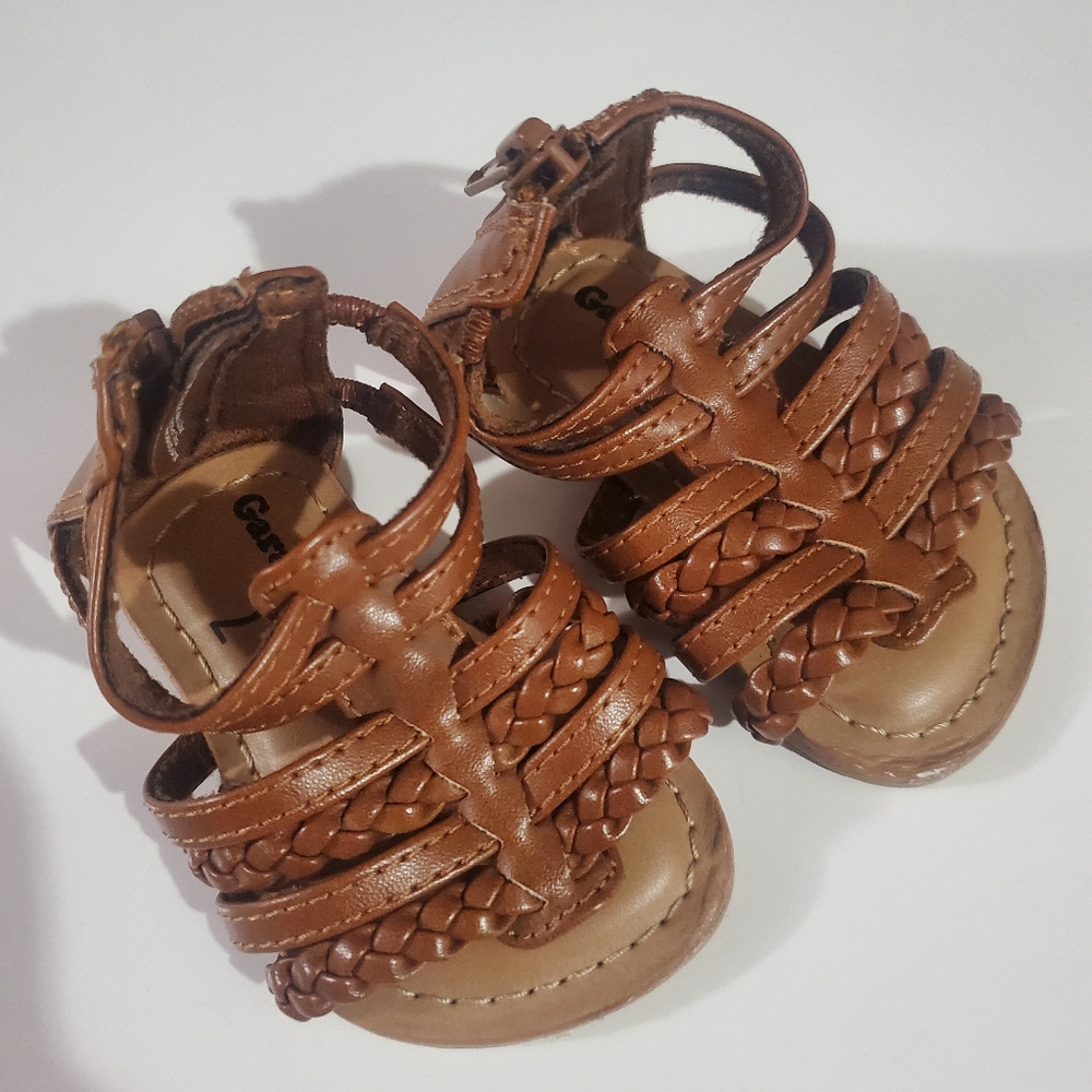 NWOT Garanimals Gladiator-style Baby Girl Sandals Size 2 / 3-6 Months